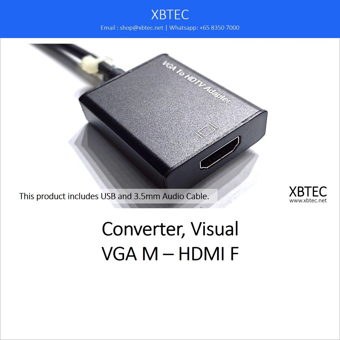 Converter, Visual, VGA M – HDMI F