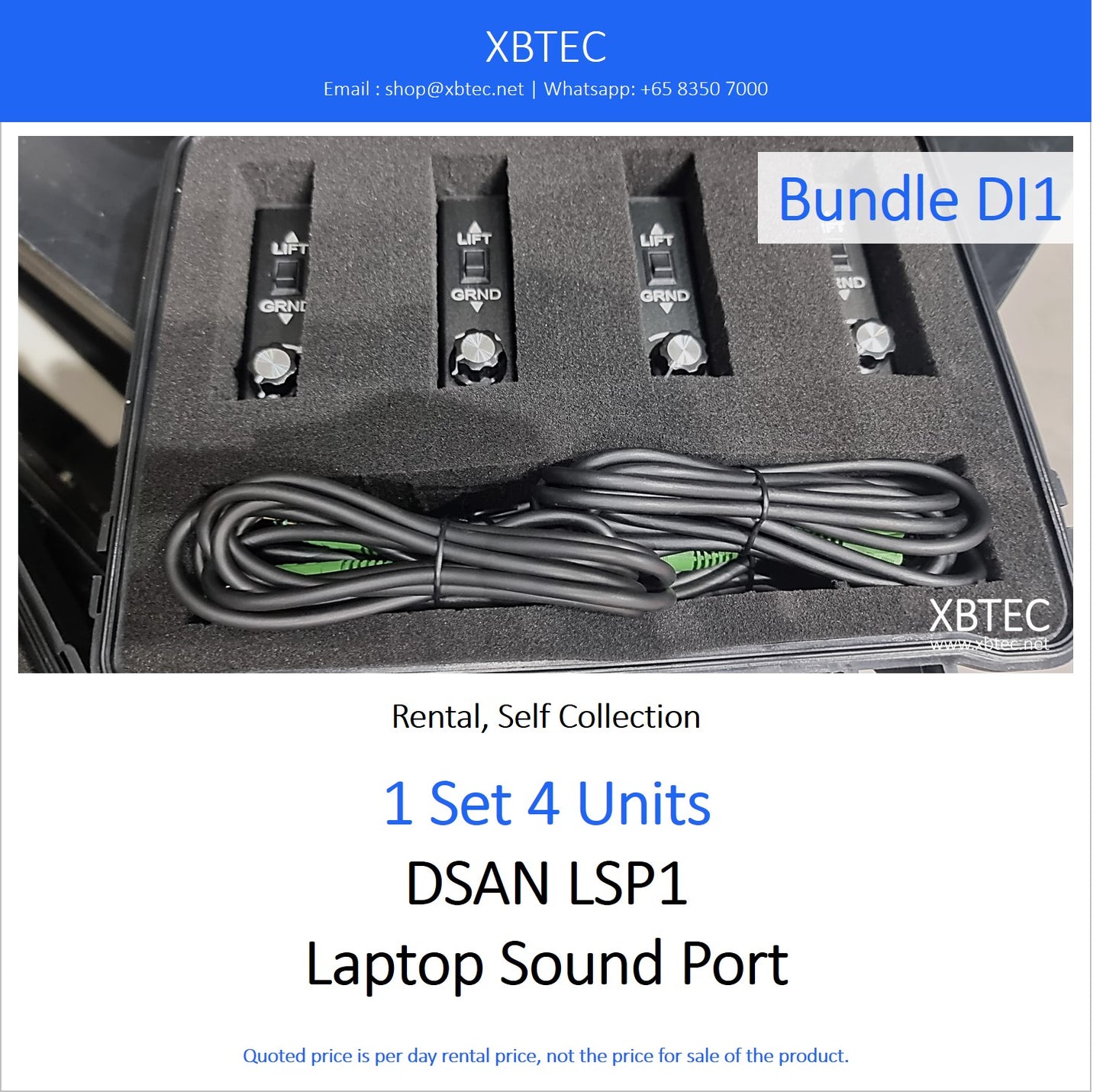 (Rental, Self Collection) Bundle DI01. DSAN Laptop Sound Port.