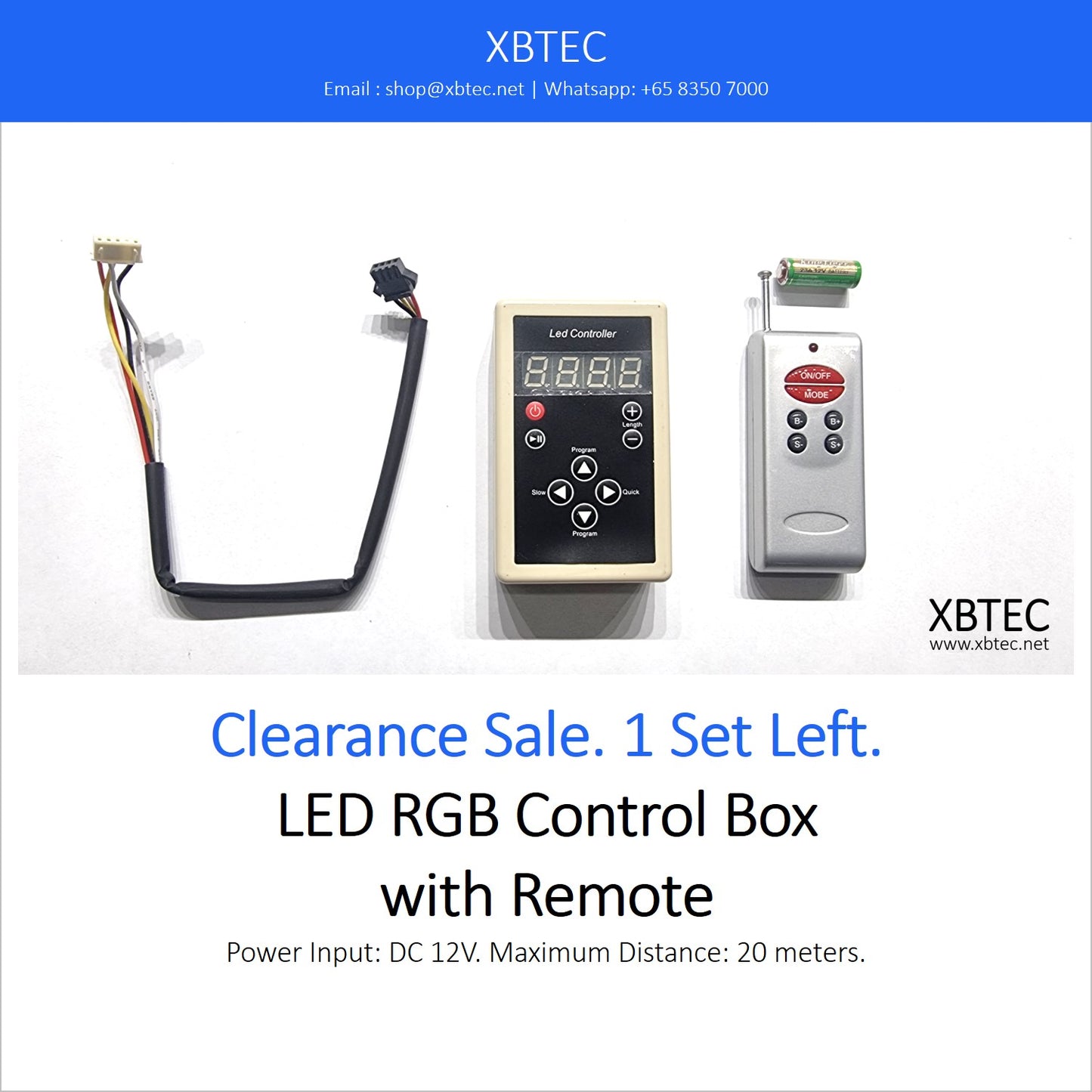 LED RGB Control Box with Remote