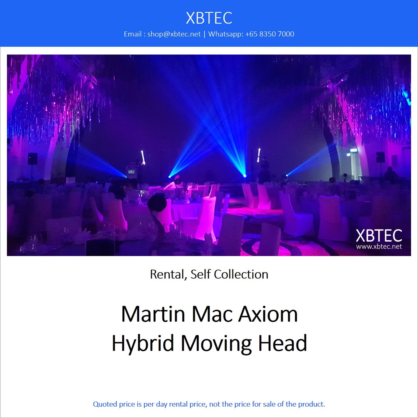 (Rental, Self Collection) Martin Mac Axiom Hybrid Moving Head