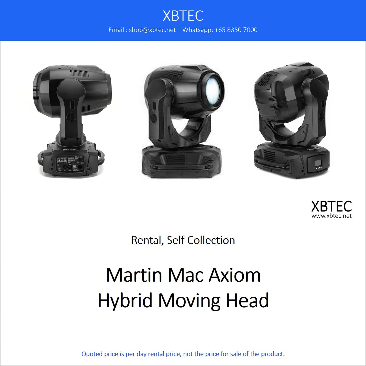 (Rental, Self Collection) Martin Mac Axiom Hybrid Moving Head
