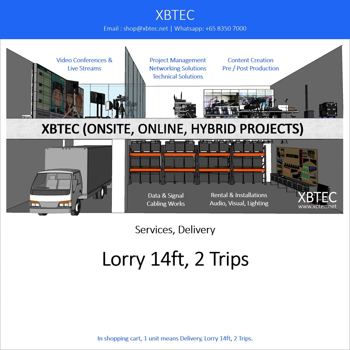 (Services, Delivery) Lorry 14ft Box Up, 2 Trips