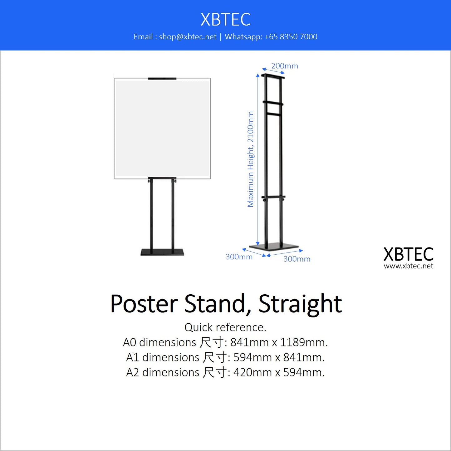 Stands, Poster Stand, Straight