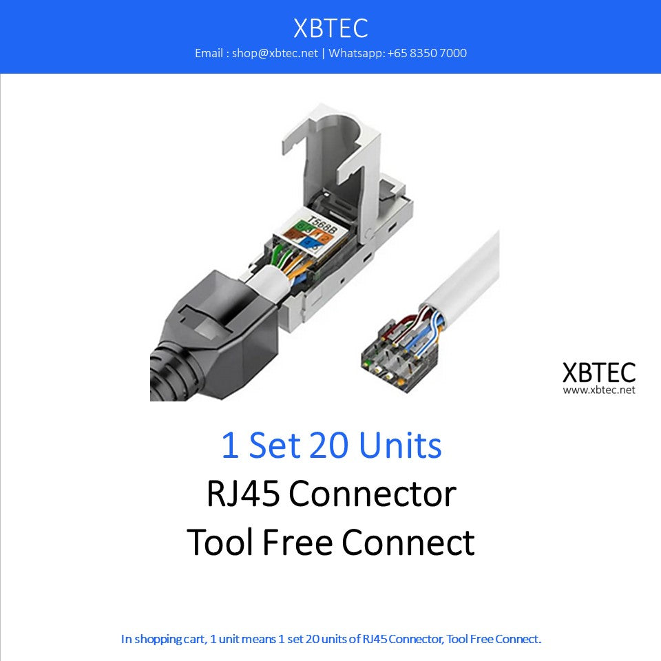 Connector, RJ45 Connector, Tool Free Connect