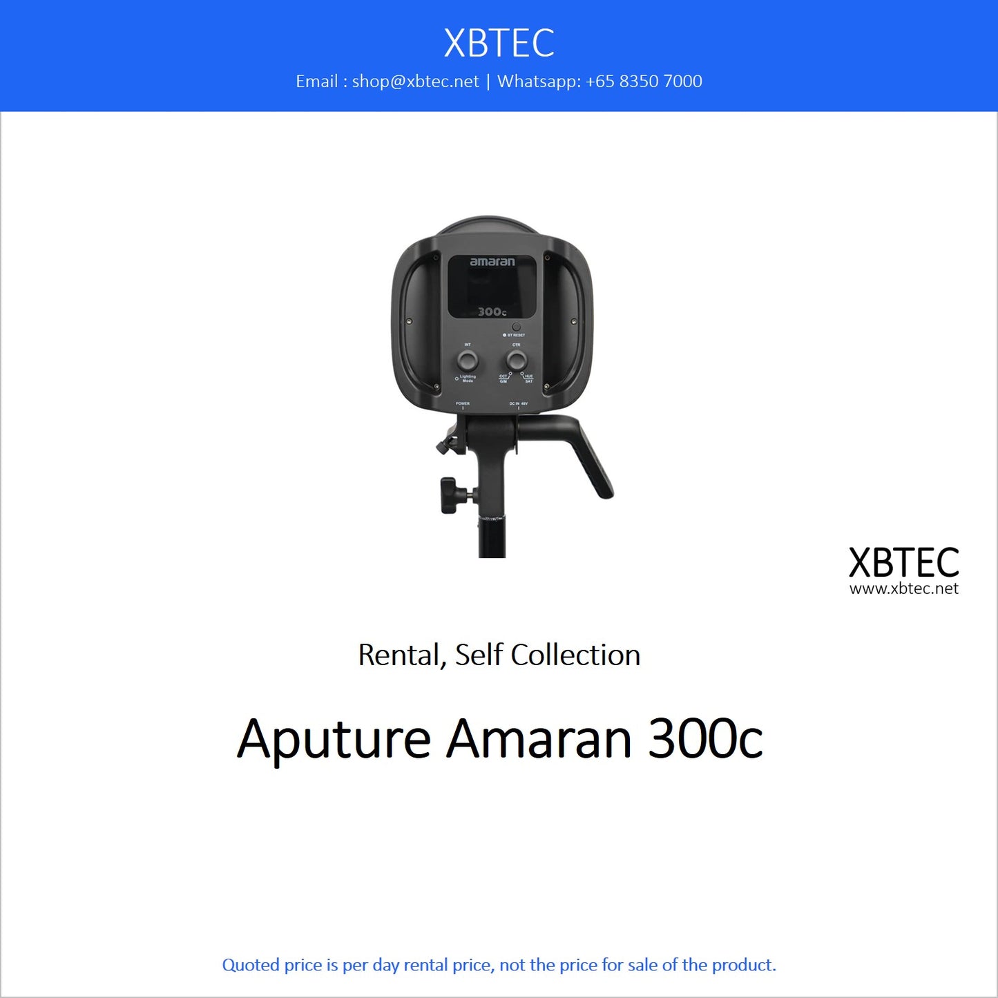 (Rental, Self Collection) Aputure Amaran 300c