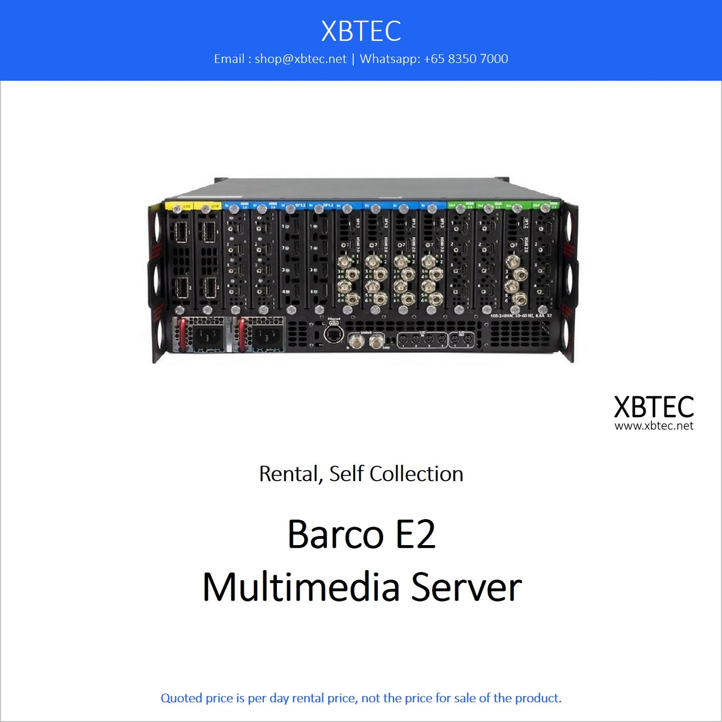 (Rental, Self Collection) Barco E2 Multimedia Server