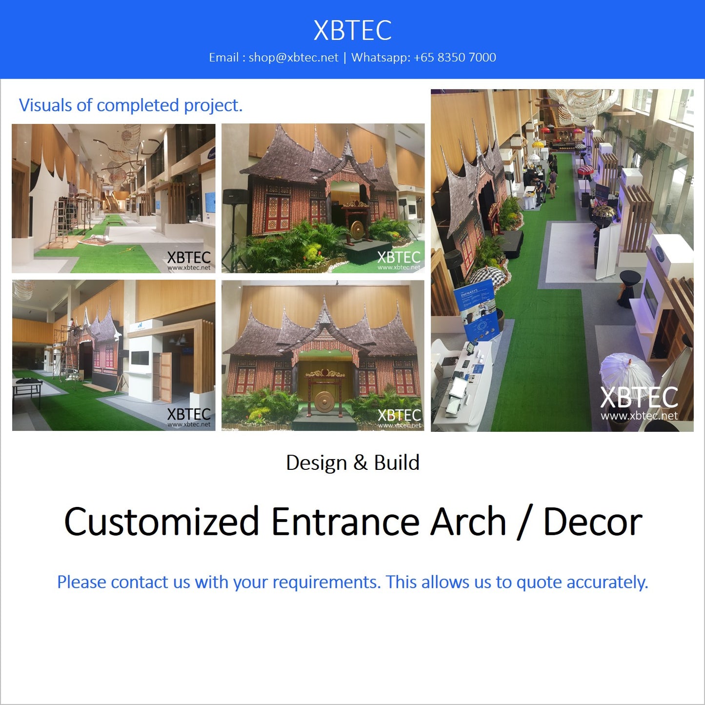 (Design & Build) Customized Entrance Arch / Decor