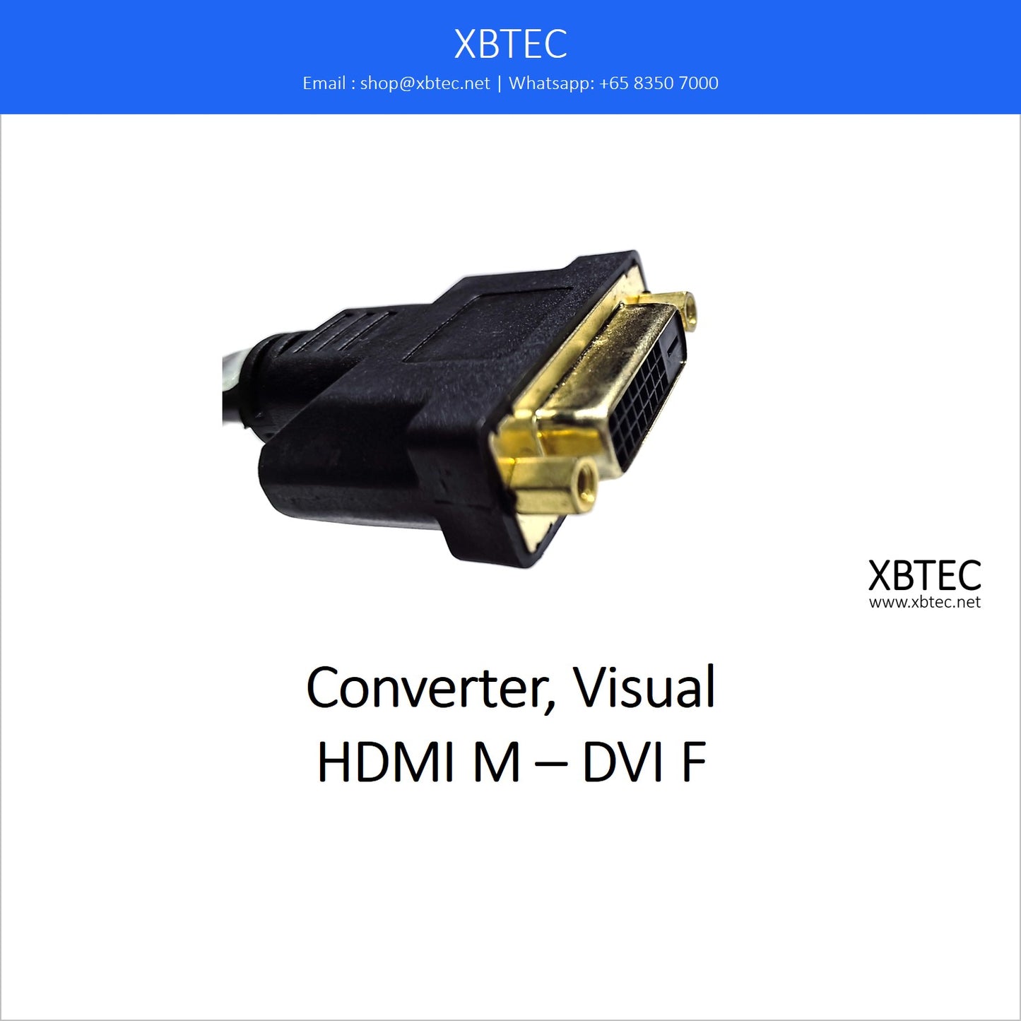 Converter, Visual, HDMI M – DVI F