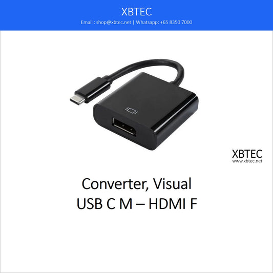 Converter, Visual, USB C M – HDMI F