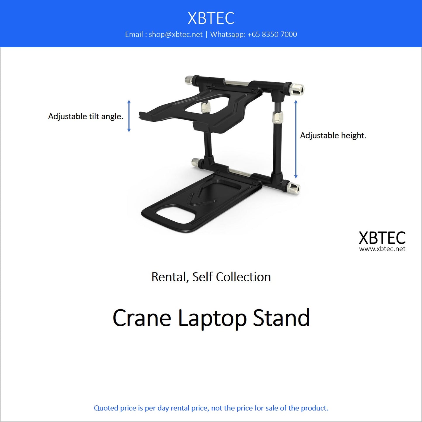 (Rental, Self Collection) Crane Laptop Stand