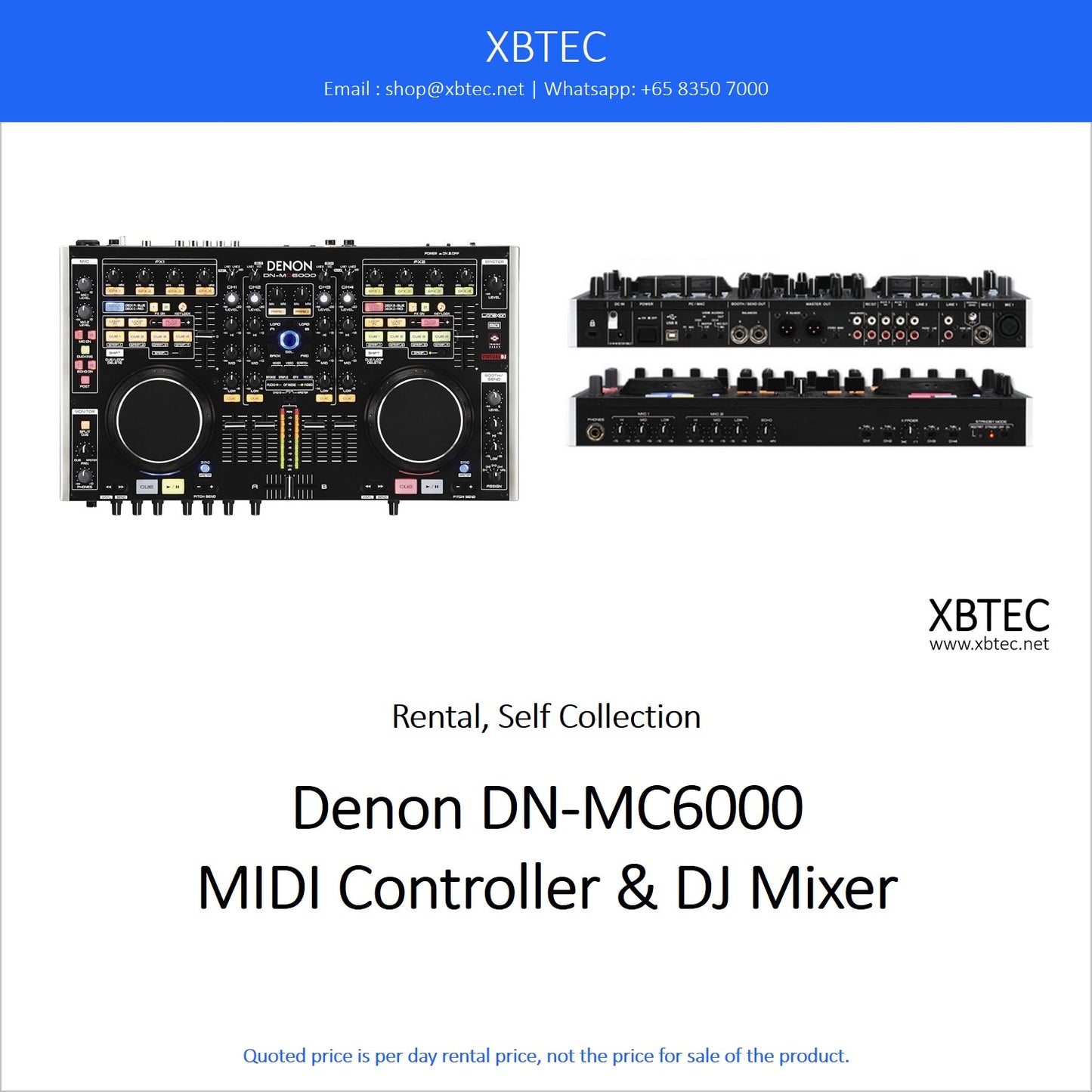 (Rental, Self Collection) Denon DN-MC6000 Denon DN-MC6000 MIDI Controller & DJ Mixer