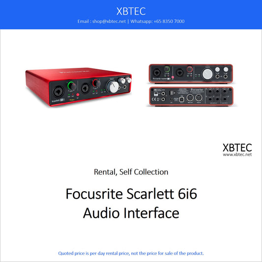 (Rental, Self Collection) Focusrite Scarlett 6i6 Audio Interface