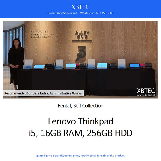 (Rental, Self Collection) Lenovo Thinkpad, i5, 16GB RAM, 256GB HDD