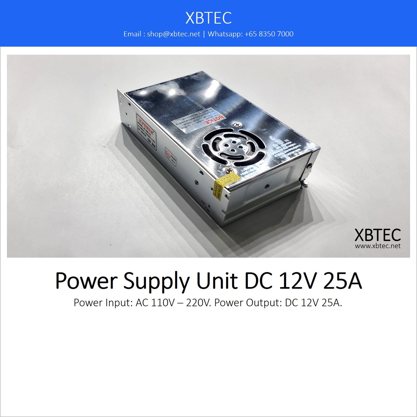 Power Supply Unit DC 12V 25A