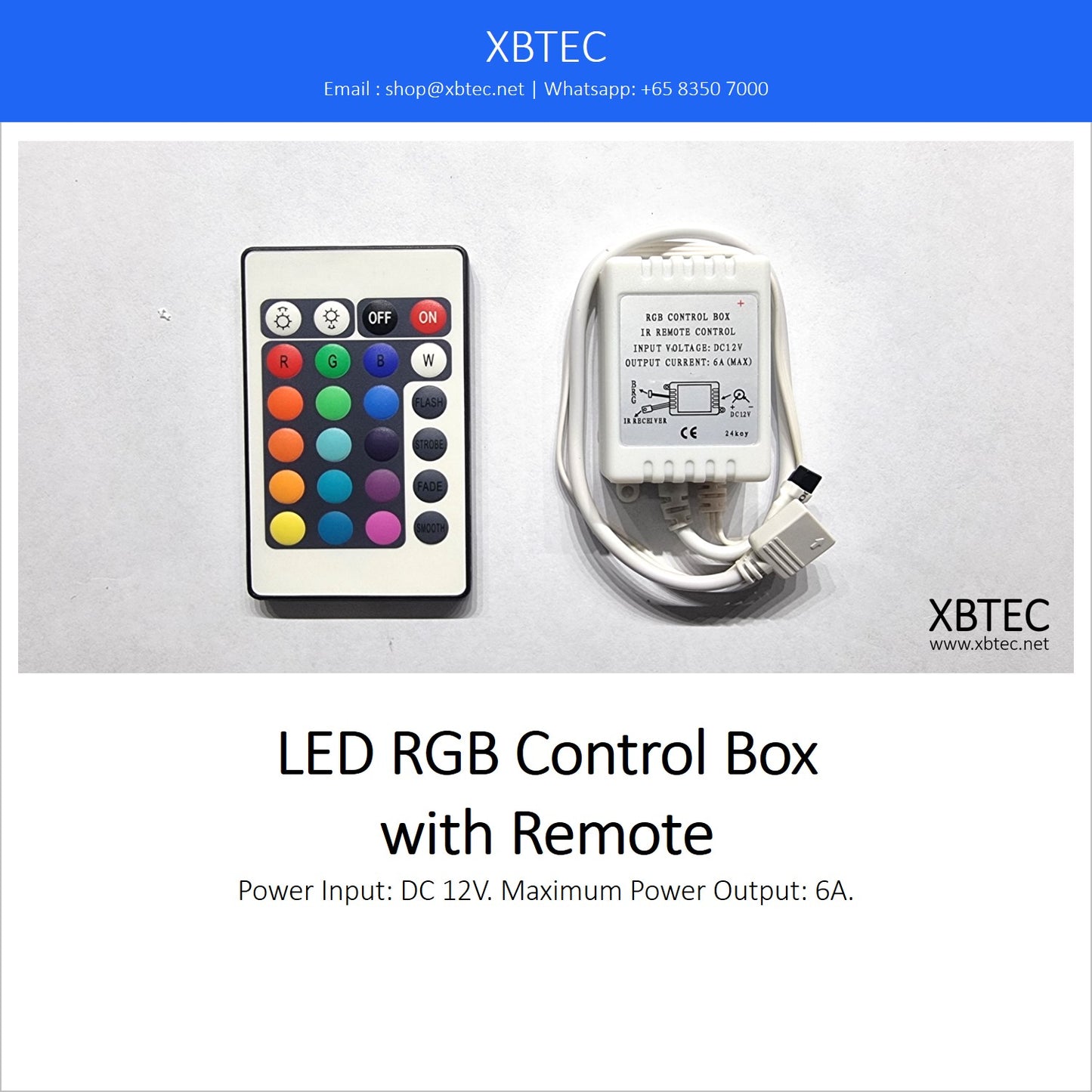 LED RGB Control Box with Remote