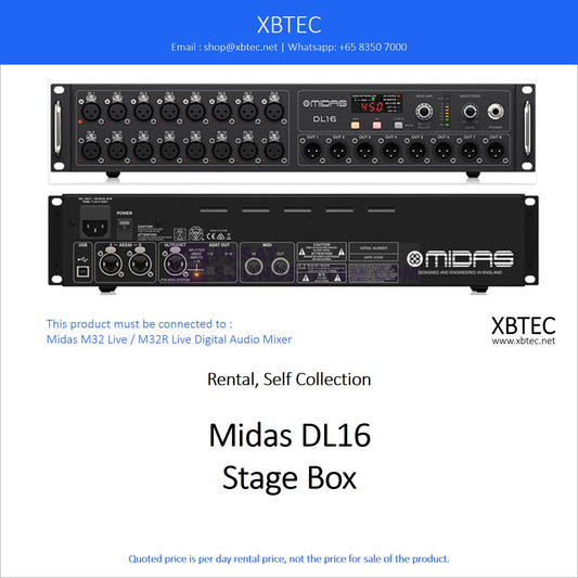 (Rental, Self Collection) Midas DL16 Stage Box