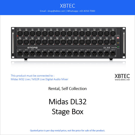 (Rental, Self Collection) Midas DL32 Stage Box