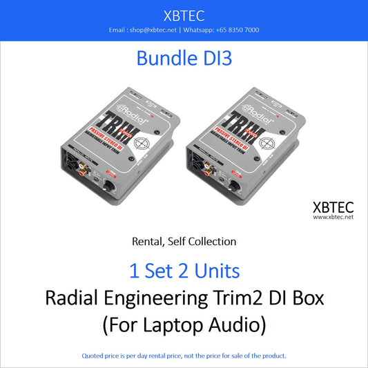 (Rental, Self Collection) Bundle DI03. Radial Engineering Trim2 DI Box.