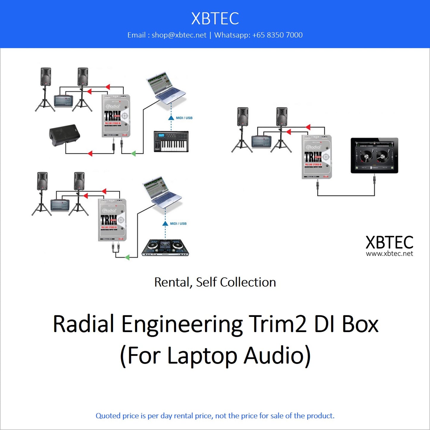 (Rental, Self Collection) Radial Engineering Trim2 DI Box