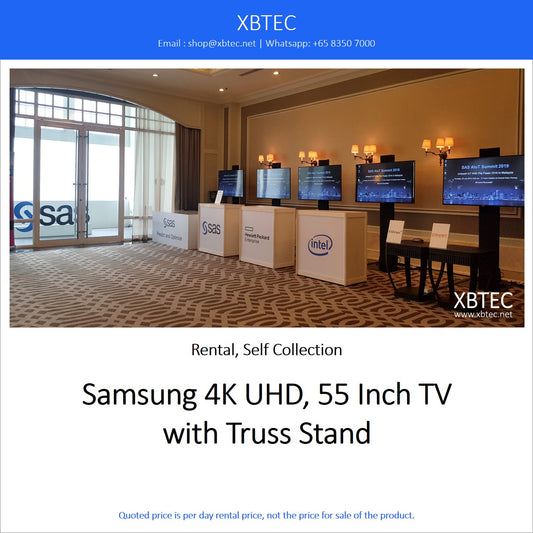 (Rental, Self Collection) Samsung 4K UHD, 55 Inch TV with Truss Stand