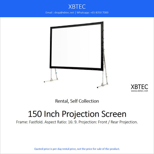 (Rental, Self Collection) 150 Inch Projection Screen