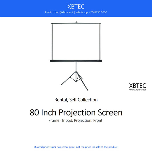 (Rental, Self Collection) Grandview GRT1720 80 Inch Projection Screen Tripod