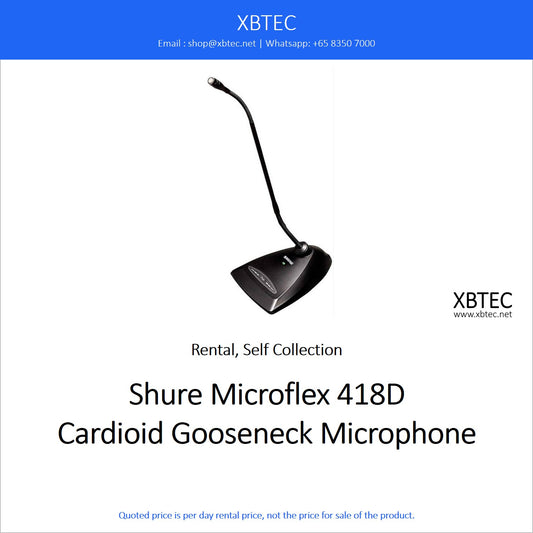 (Rental, Self Collection) Shure Microflex 418D Supercardioid Gooseneck Microphone