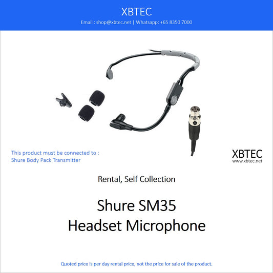 (Rental, Self Collection) Shure SM35 Headset Microphone