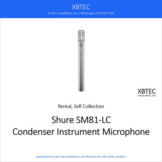 (Rental, Self Collection) Shure SM81-LC Condenser Instrument Microphone