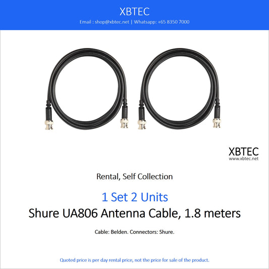 (Rental, Self Collection) Shure UA806 Antenna Cable, 1.8 meters