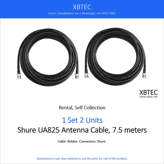 (Rental, Self Collection) Shure UA825 Antenna Cable, 7.5 meters