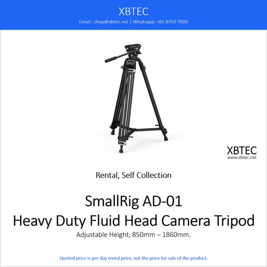 (Rental, Self Collection) SmallRig AD-01 Heavy Duty Fluid Head Camera Tripod