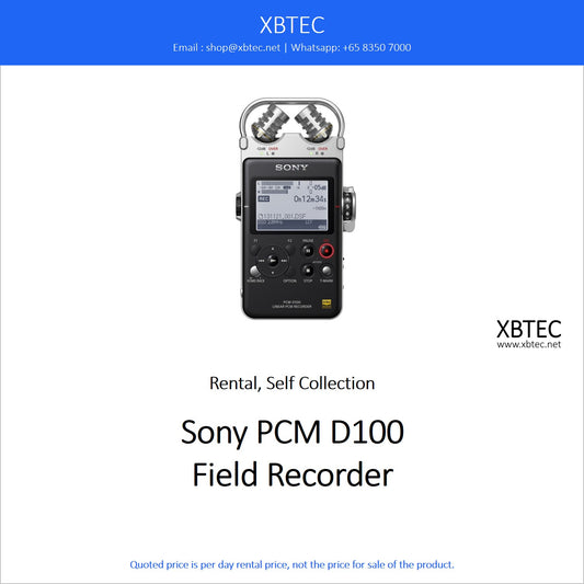 (Rental, Self Collection) Sony PCM D100 Field Recorder