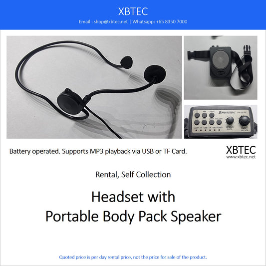 (Rental, Self Collection) Sound Tech Headset with Portable Body Pack Speaker