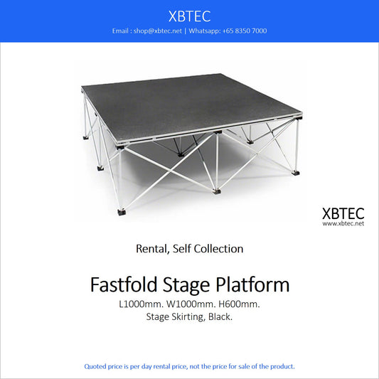 (Rental, Self Collection) Fastfold Stage Platform, L1000mm, W1000mm, H600mm