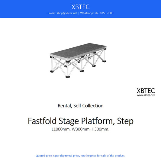 (Rental, Self Collection) Fastfold Stage Platform Step, L1000mm, W300mm, H300mm