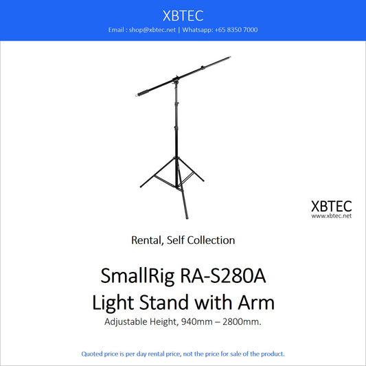 (Rental, Self Collection) SmallRig RA-S280A Light Stand with Arm