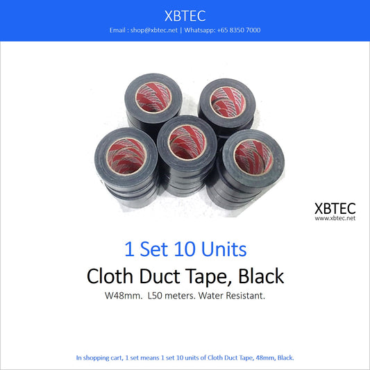 Tools, Cloth Duct Tape, 48mm, Black