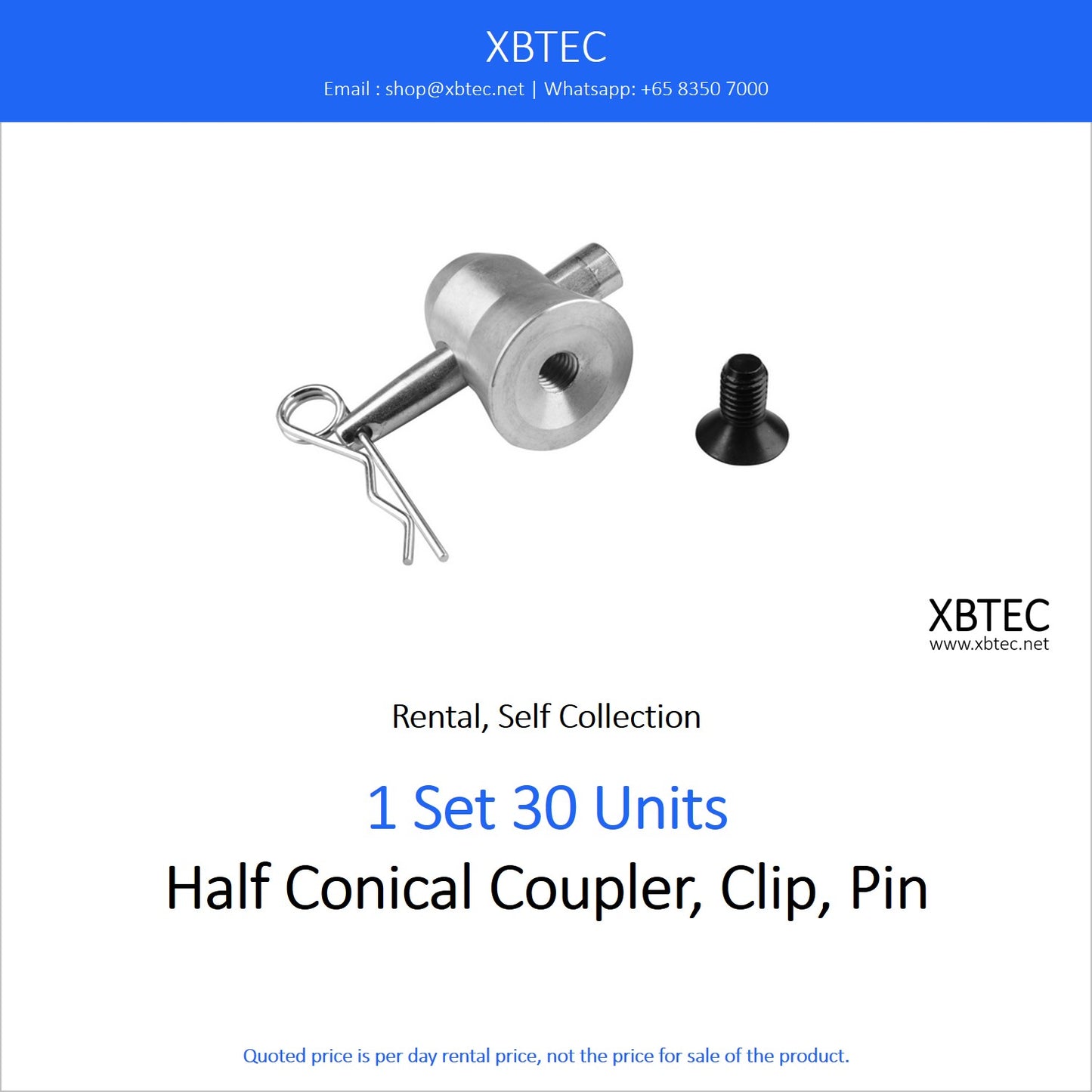 (Rental, Self Collection) Truss, Half Conical Coupler, Clip, Pin