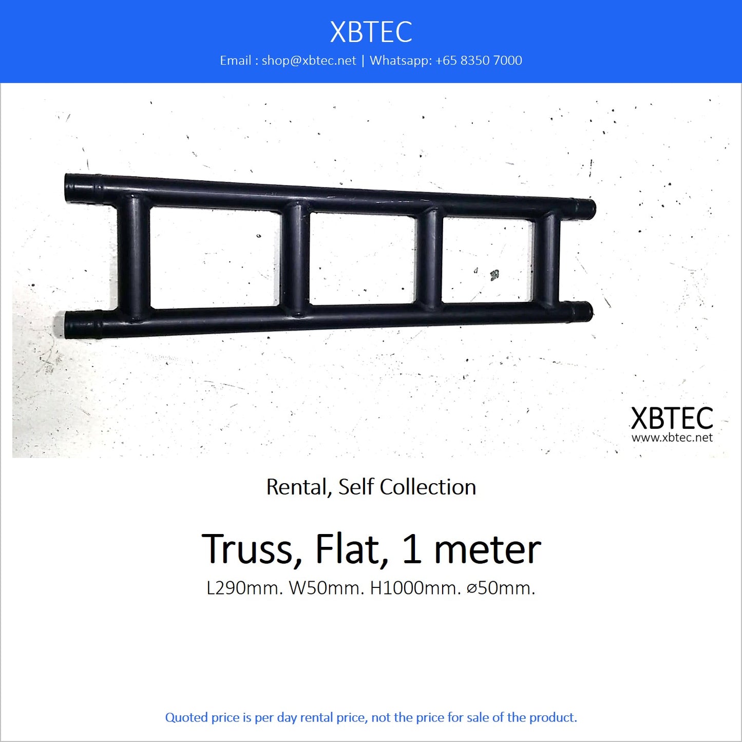 (Rental, Self Collection) Truss, Flat, 1 meter