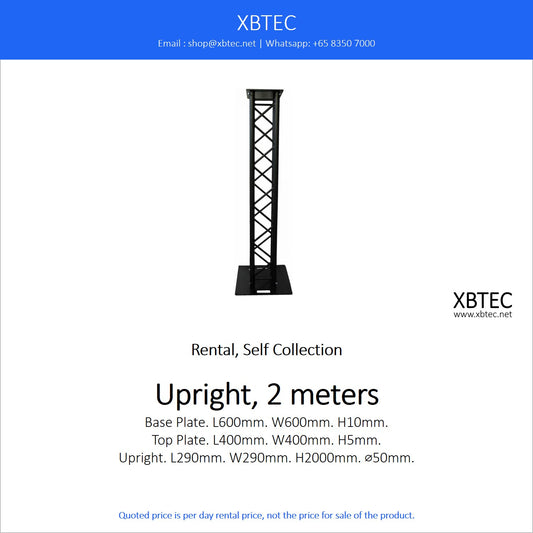 (Rental, Self Collection) Truss, Upright, 2 meters