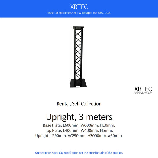 (Rental, Self Collection) Truss, Upright, 3 meters