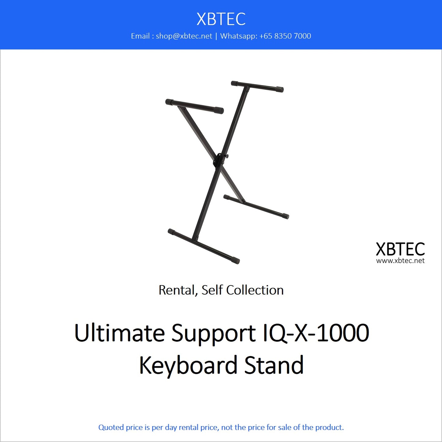 (Rental, Self Collection) Ultimate Support IQ-X-1000 Keyboard Stand