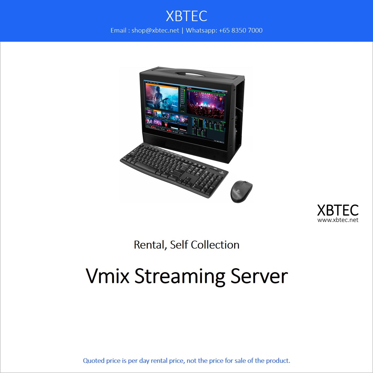 (Rental, Self Collection) Vmix Streaming Server