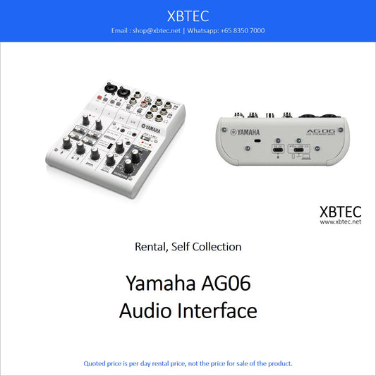 (Rental, Self Collection) Yamaha AG06 Audio Interface