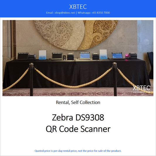 (Rental, Self Collection) Zebra DS9308 QR Code Scanner