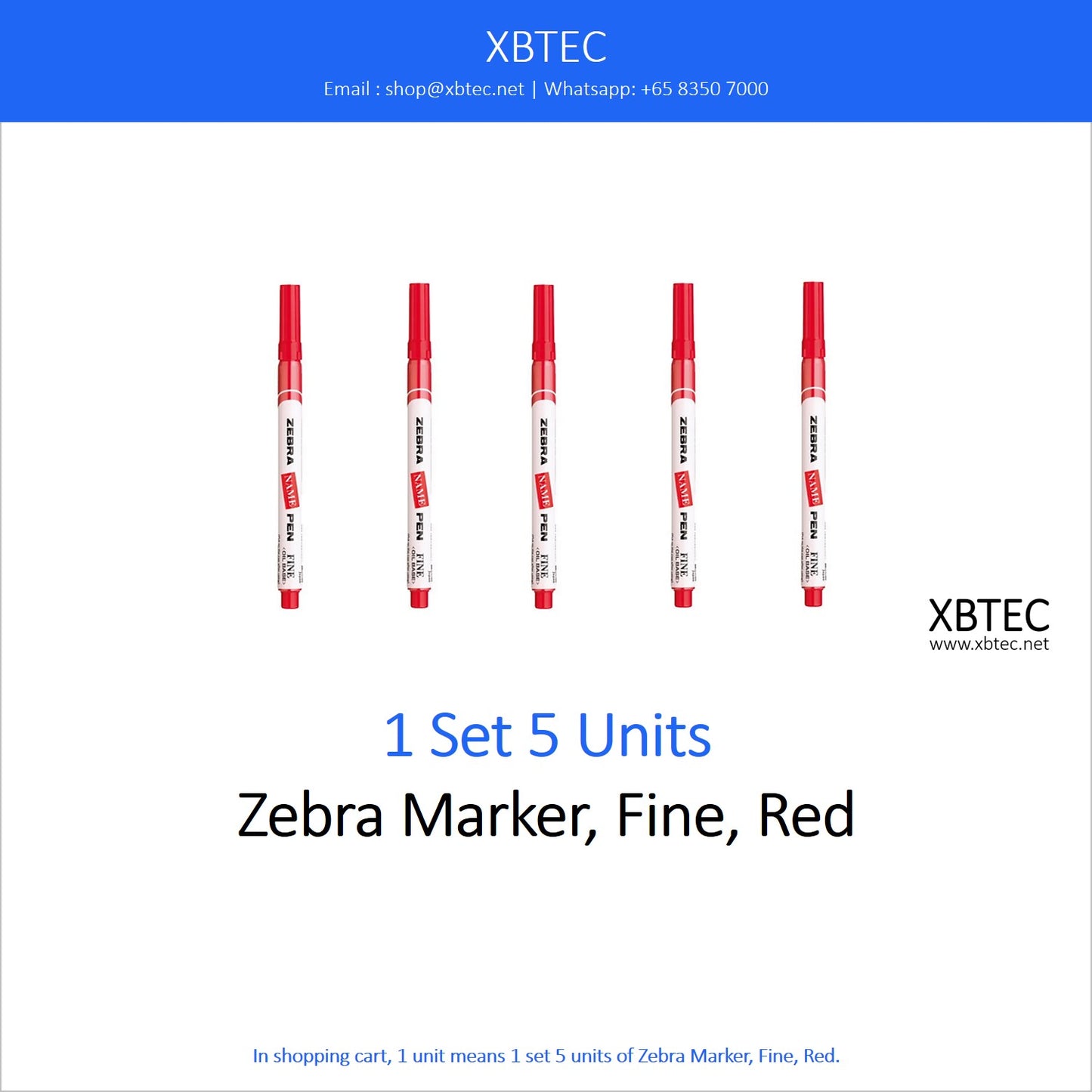 Stationery, Zebra Marker, Fine, Red