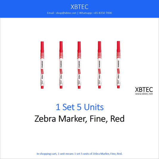 Stationery, Zebra Marker, Fine, Red