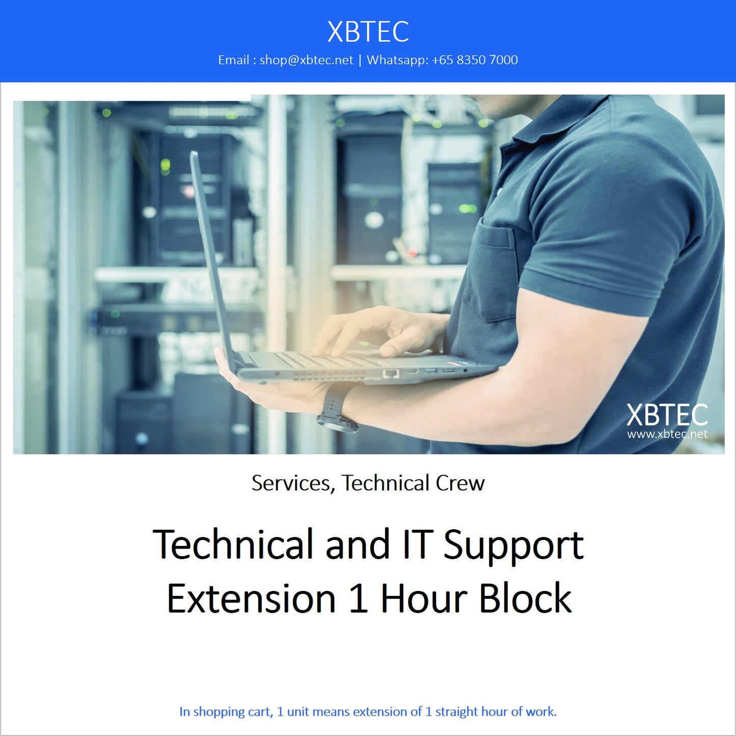 (Services, Technical Crew) Technical and IT Support, Extension 1 Hour Block