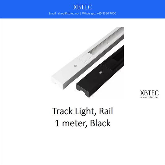 Track Light, Rail, 1 meter, Black